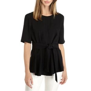 [Nine West] Front Tie Short Sleeve Blouse
